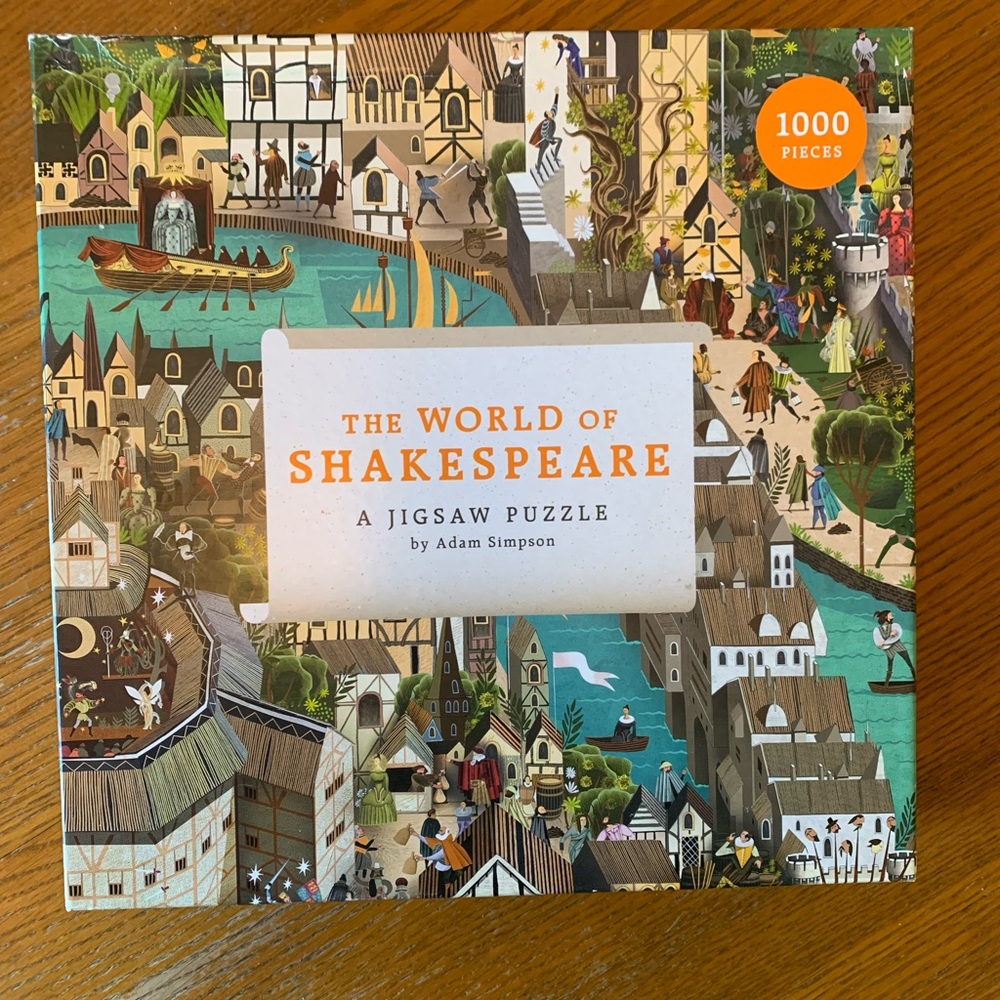 The World of Shakespeare 1000-Piece Jigsaw Puzzle - Illustrated Map Design